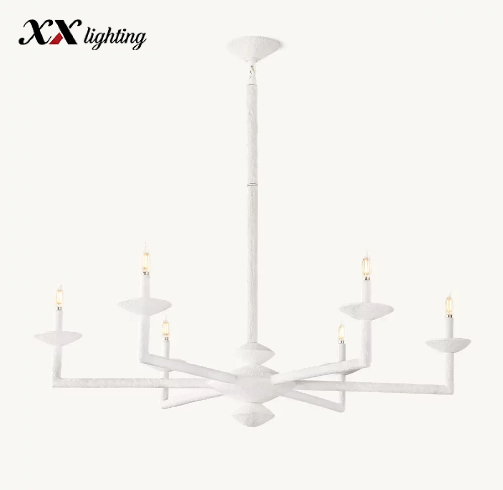 Pesaro Round Chandelier 36 inch - 48", White
