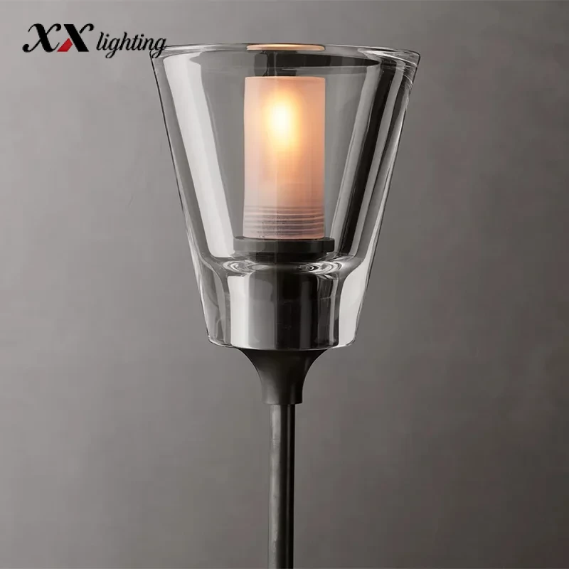 Torche De Verre Round Chandelier - 45¾″, Polished Nickel