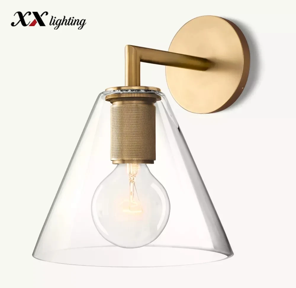 Utilitaire Funnel Shade Sconce 8 inch - 8″, Polished Nickel