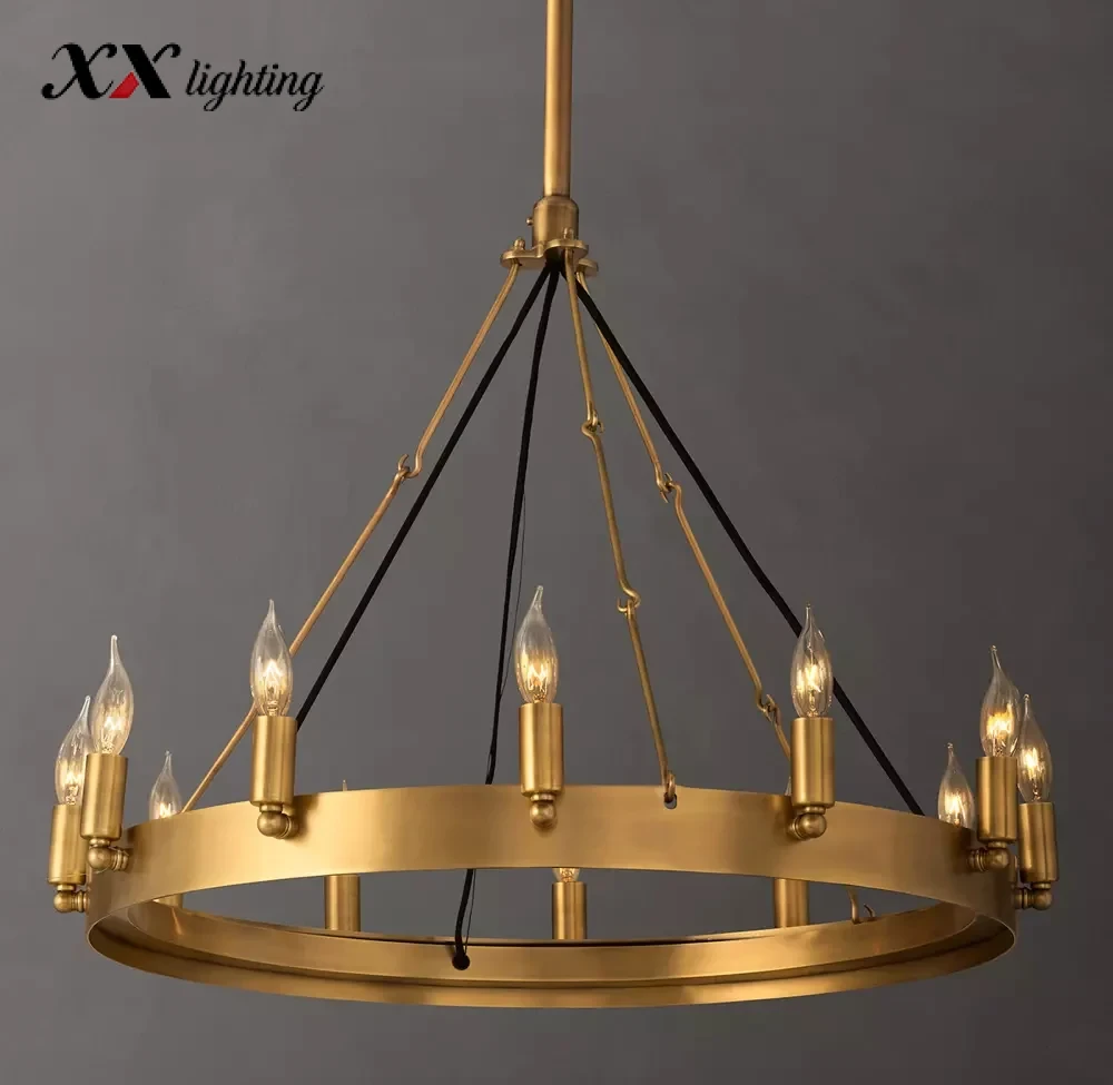 Vintage Candelabra Round Chandelier - Image 3