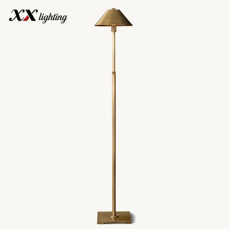 Utilitaire Metal Shade Floor Lamp - 9¾″, Polished Nickel