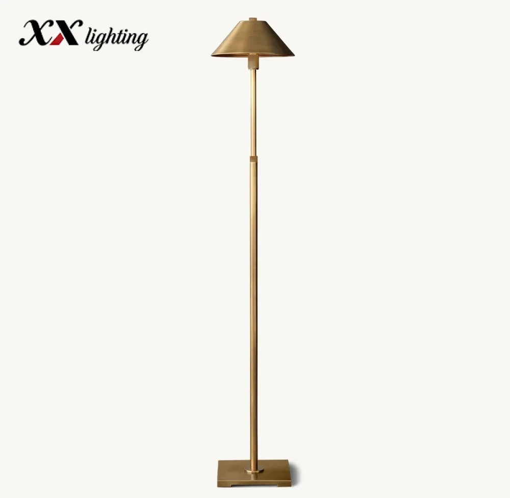 Utilitaire Metal Shade Floor Lamp - 9¾″, Polished Nickel