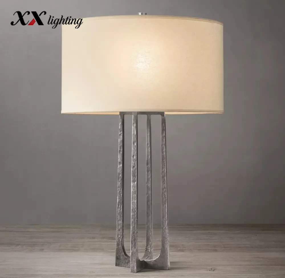 Wright Table Lamp - 31", Hammered Pewter