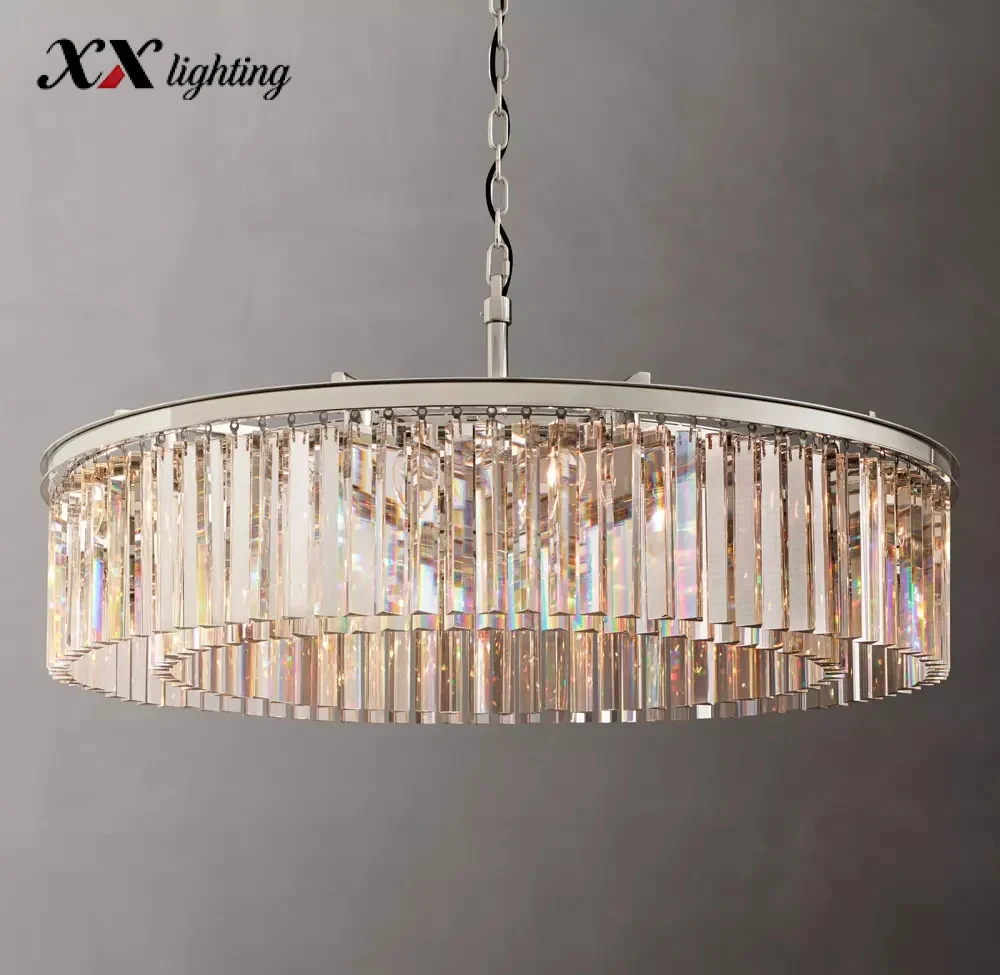 Rhys Round Chandelier - 43¼", Polished Nickel