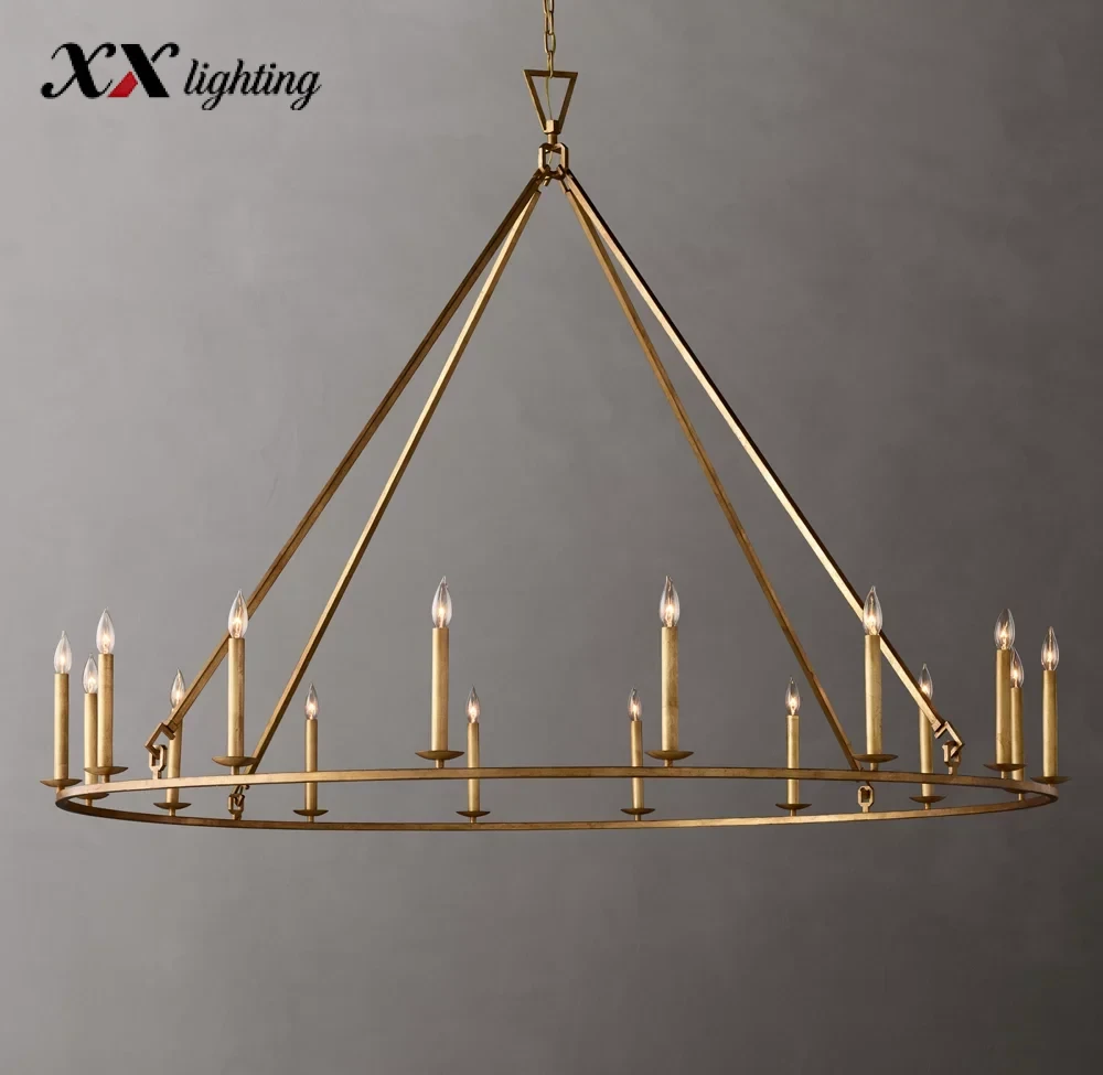 19Th C. English Openwork Round Chandelier 50 inch - 72", Burnished Silver Leaf