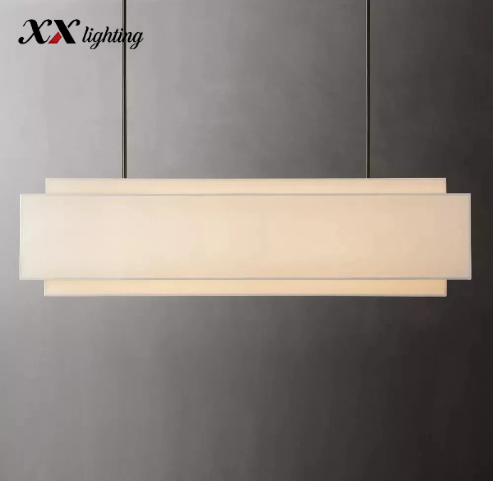 Échelon Rectangular Chandelier 63 inch - 63″, White