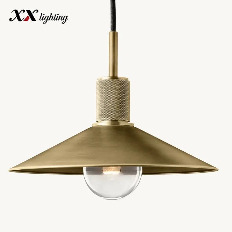 Utilitaire Metal Slope Shade Pendant 11 inch - 11″, Polished Nickel