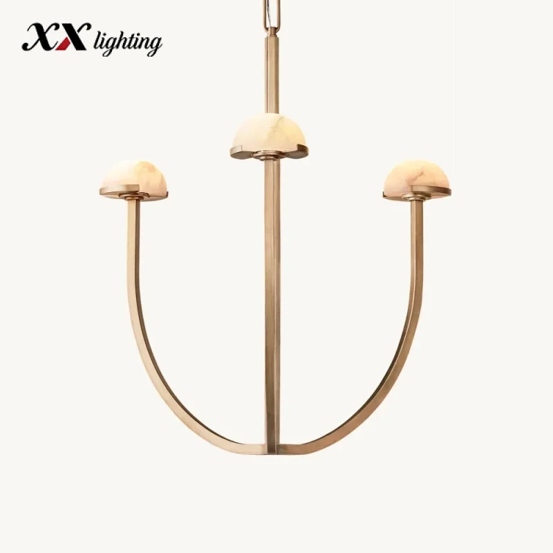 Pedra Round Chandelier 24 inch - 24", Polished Nickel