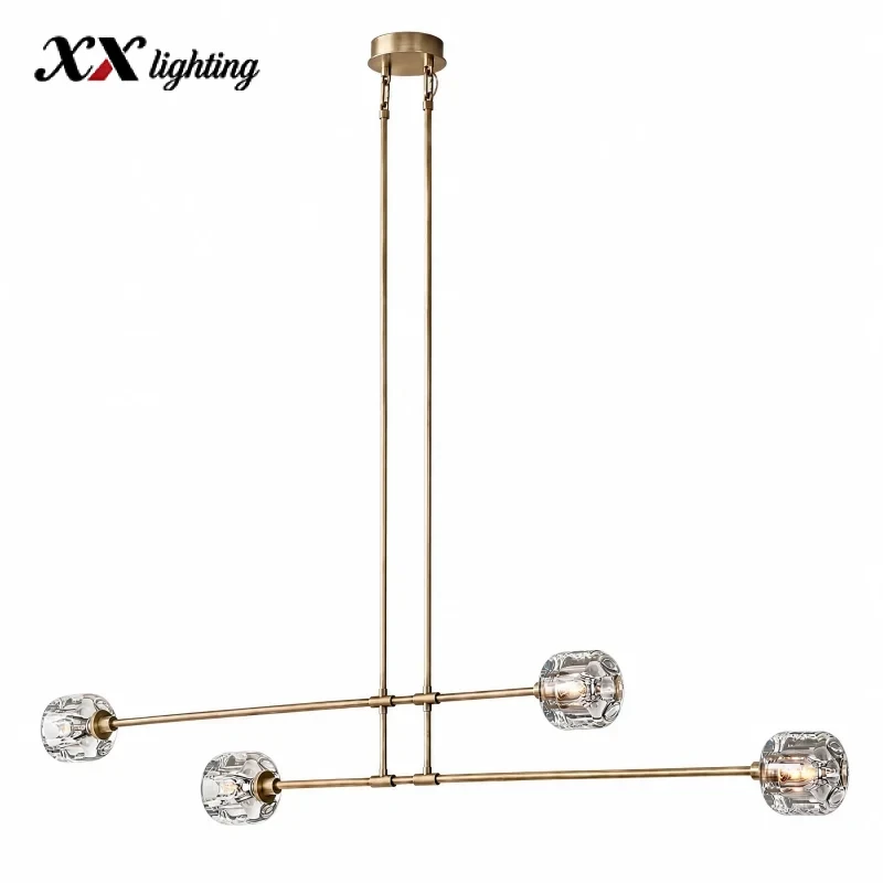 Demaret Mobile Linear Chandelier 54 inch - 72″, Polished Nickel