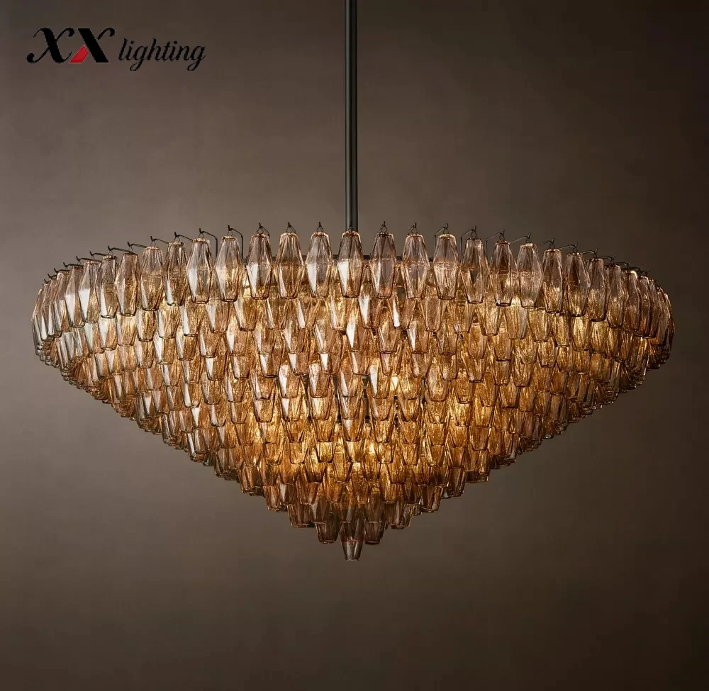Chiara Clear Glass Tiered Round Chandelier