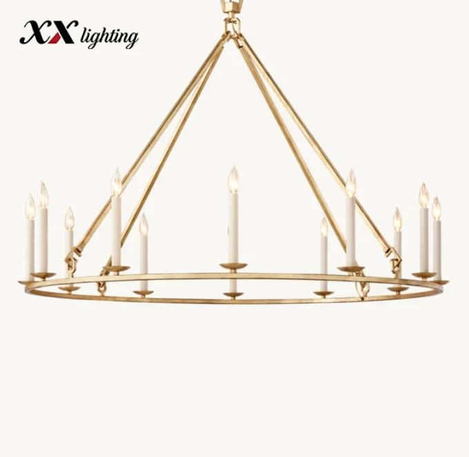 19Th C. English Openwork Round Chandelier 50 inch - 50", Burnished Silver Leaf