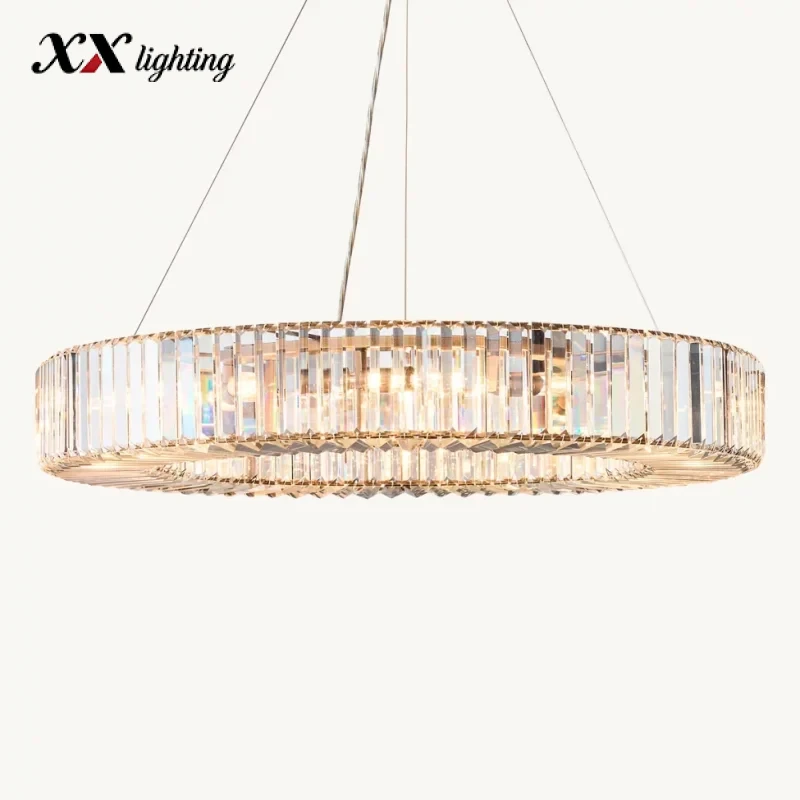 Elliana - Crystal Circle Light Pendant Light 33 inch