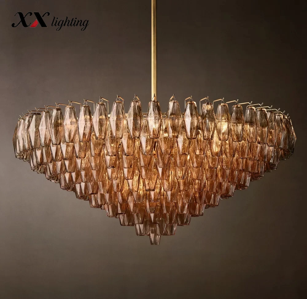 Chiara Clear Glass Tiered Round Chandelier