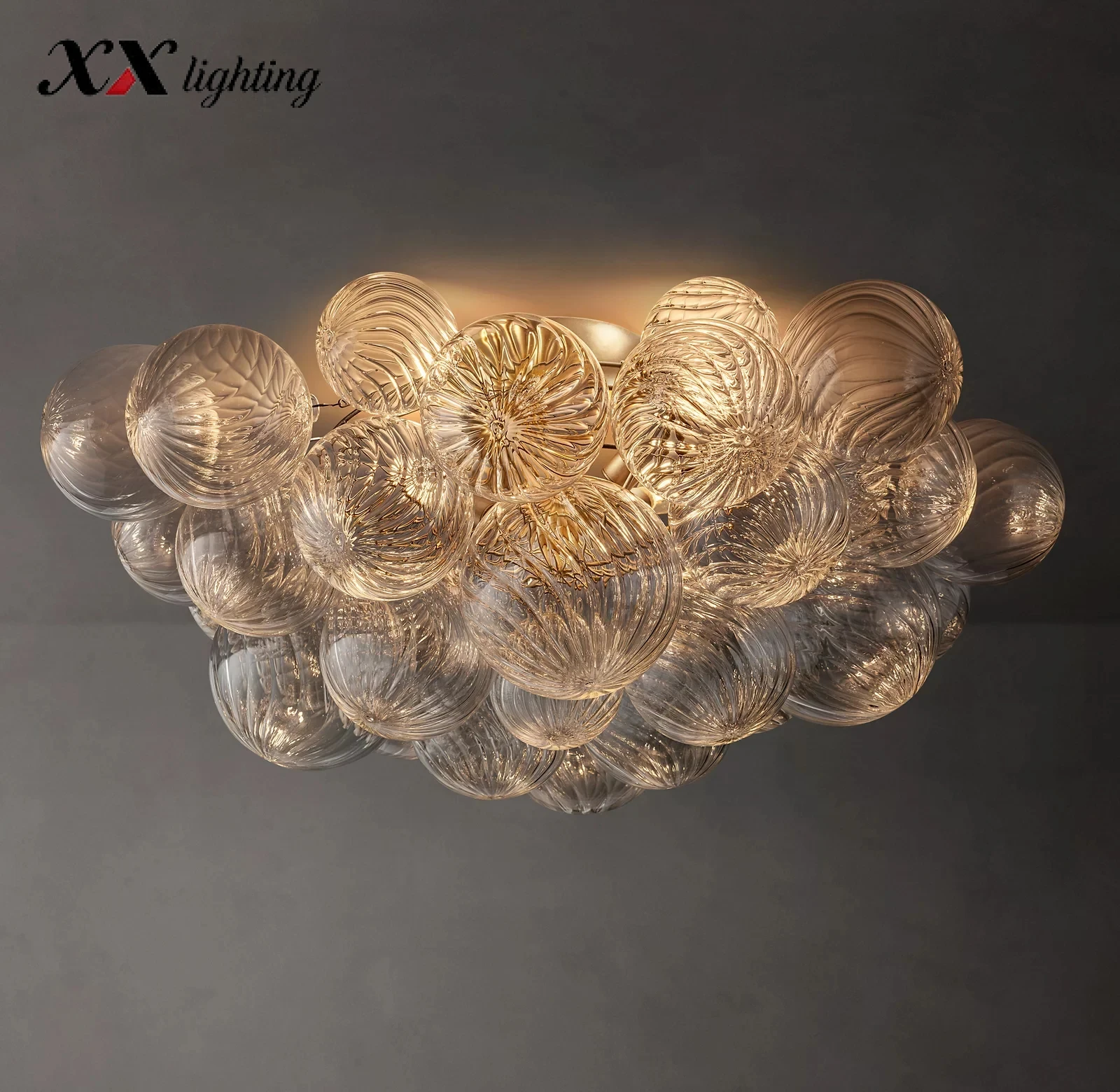 Talia Flushmount - 25¼", Burnished Silver Leaf
