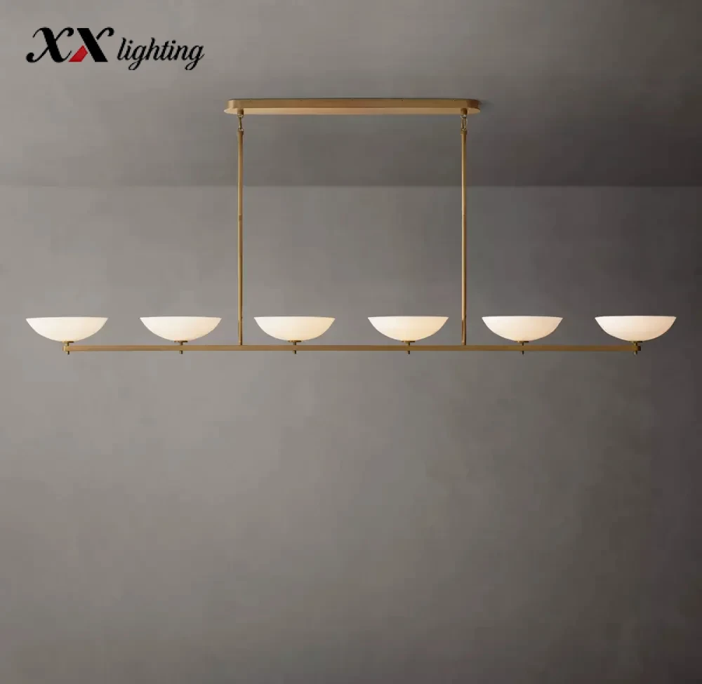 Vernet Linear Chandelier 60 inch - 96", Satin Nickel