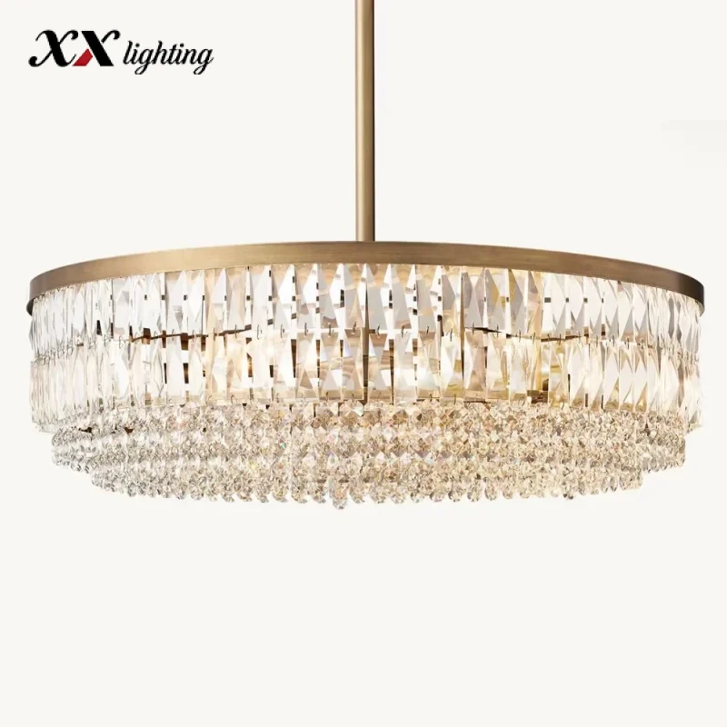 Portia - Large crystal pendant Light 32 inch