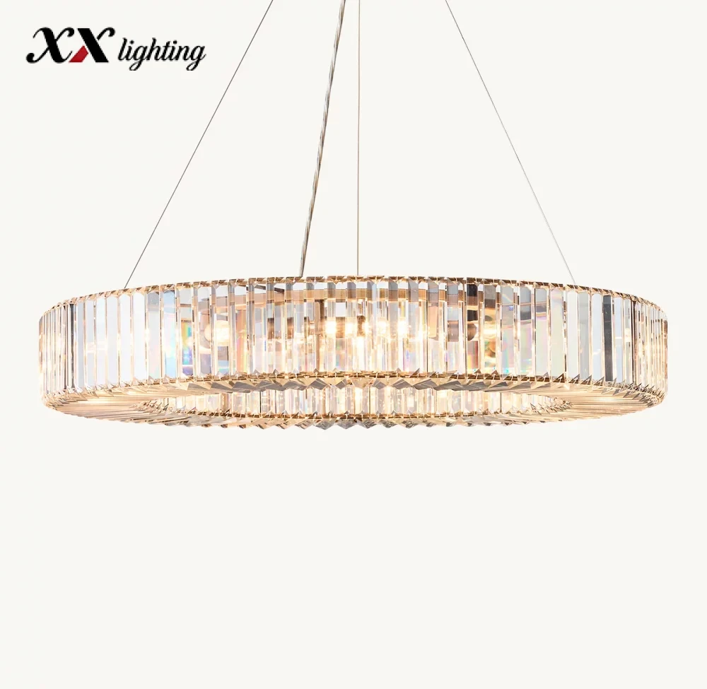 Elliana - Crystal Circle Light Pendant Light 28 inch