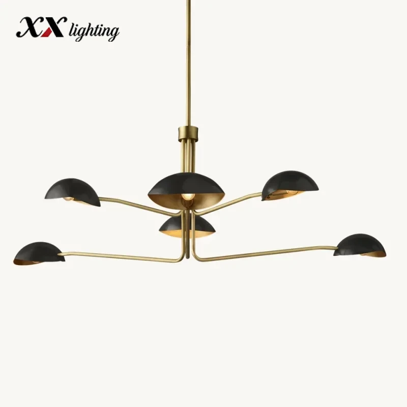 Convessi Round Chandelier 48 inch - 60″, Polished Nickel