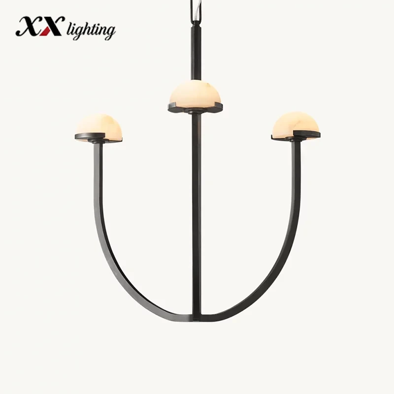 Pedra Round Chandelier 24 inch - 24", Polished Nickel