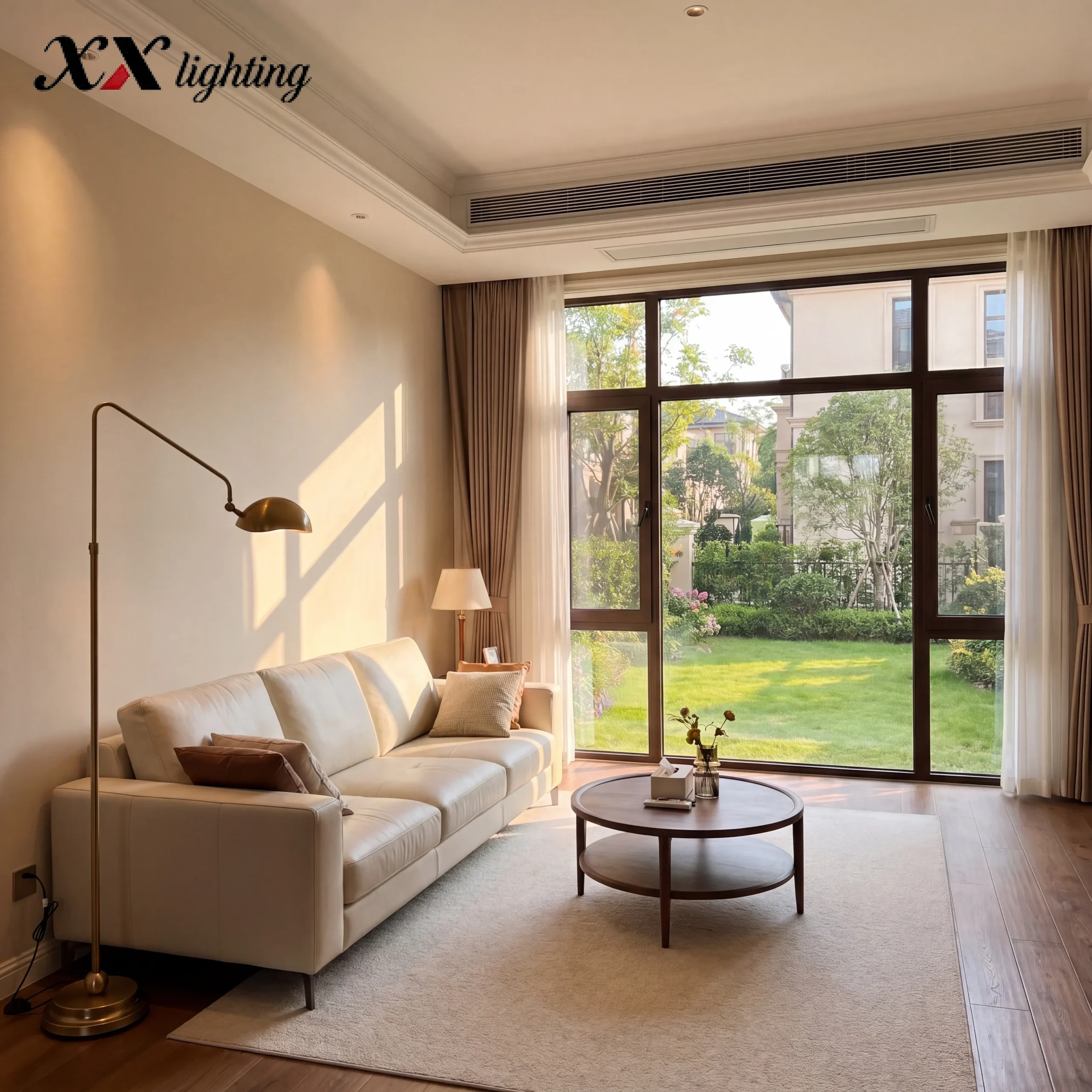 Convessi Floor Lamp - 9½″, Polished Nickel