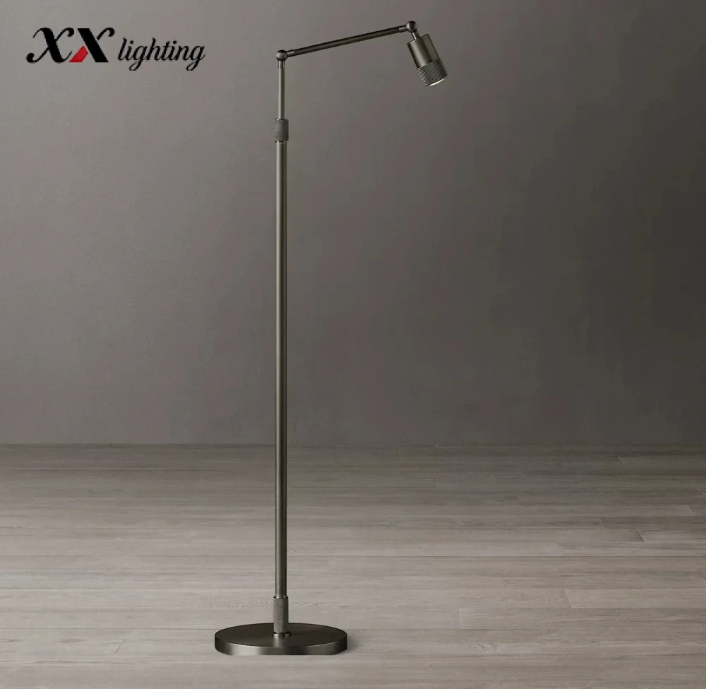 Utilitaire Task Floor Lamp - 17½″, Polished Nickel