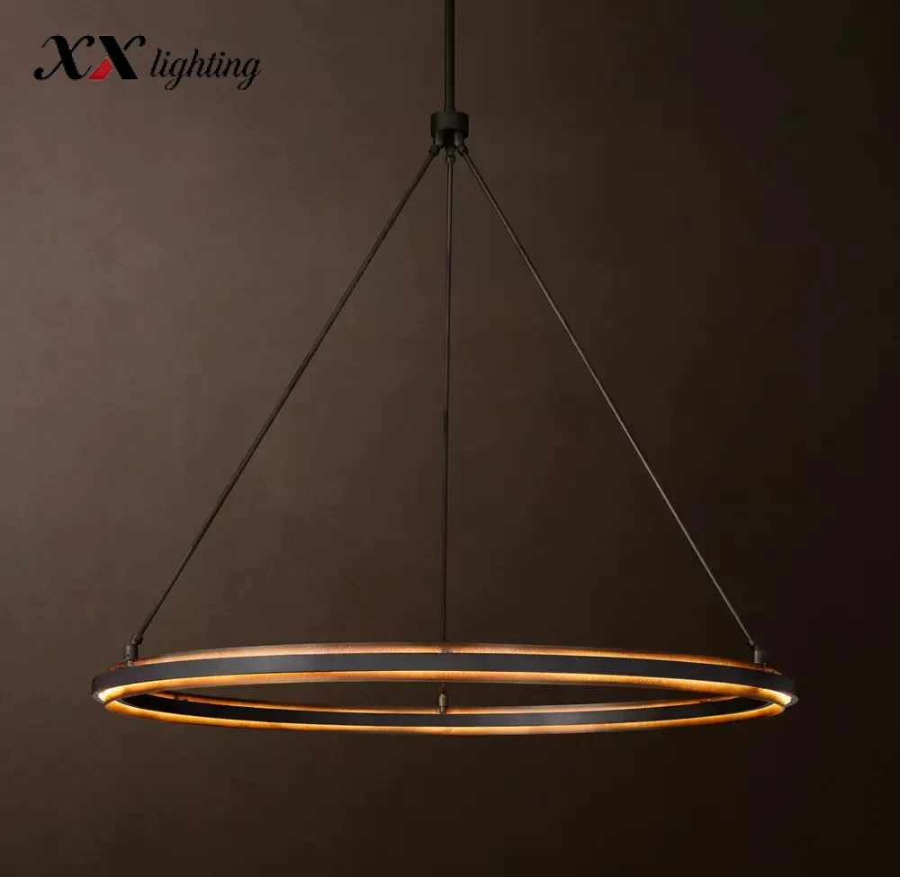 Peralta Round Chandelier 36 inch - 48", Forged Iron