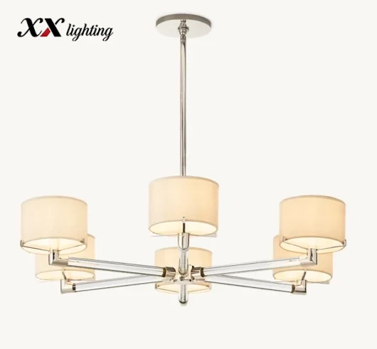 Truman Round Chandelier 36 inch - 36", Polished Nickel