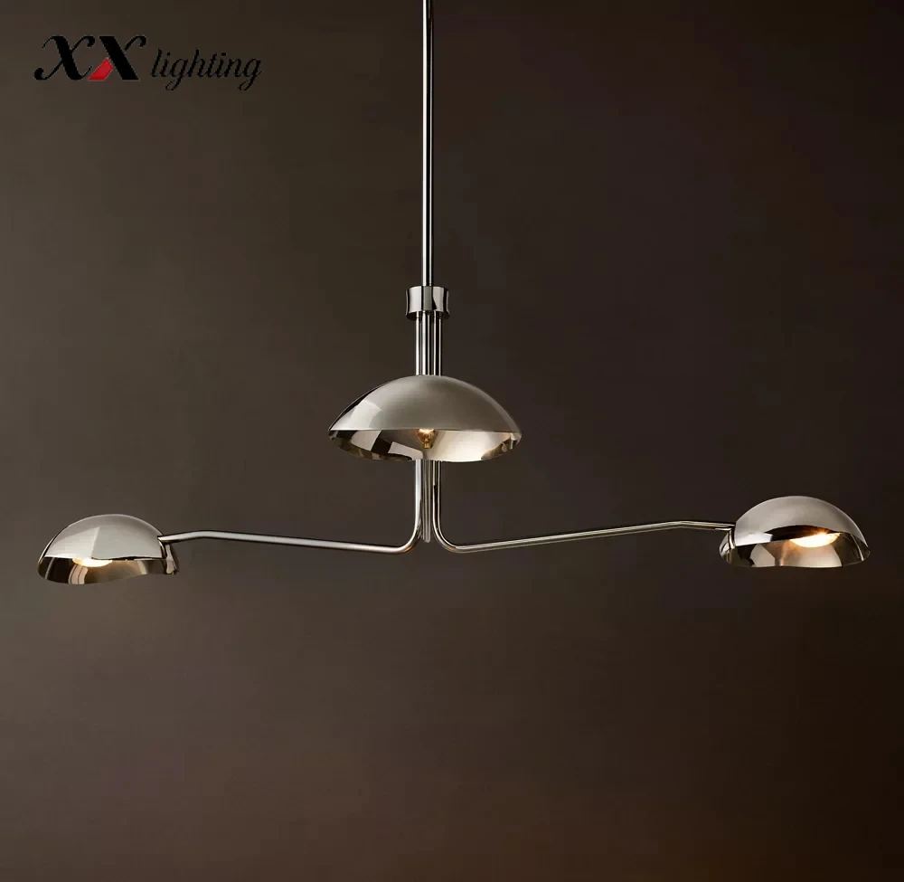Convessi Round Chandelier 48 inch - 48″, Polished Nickel