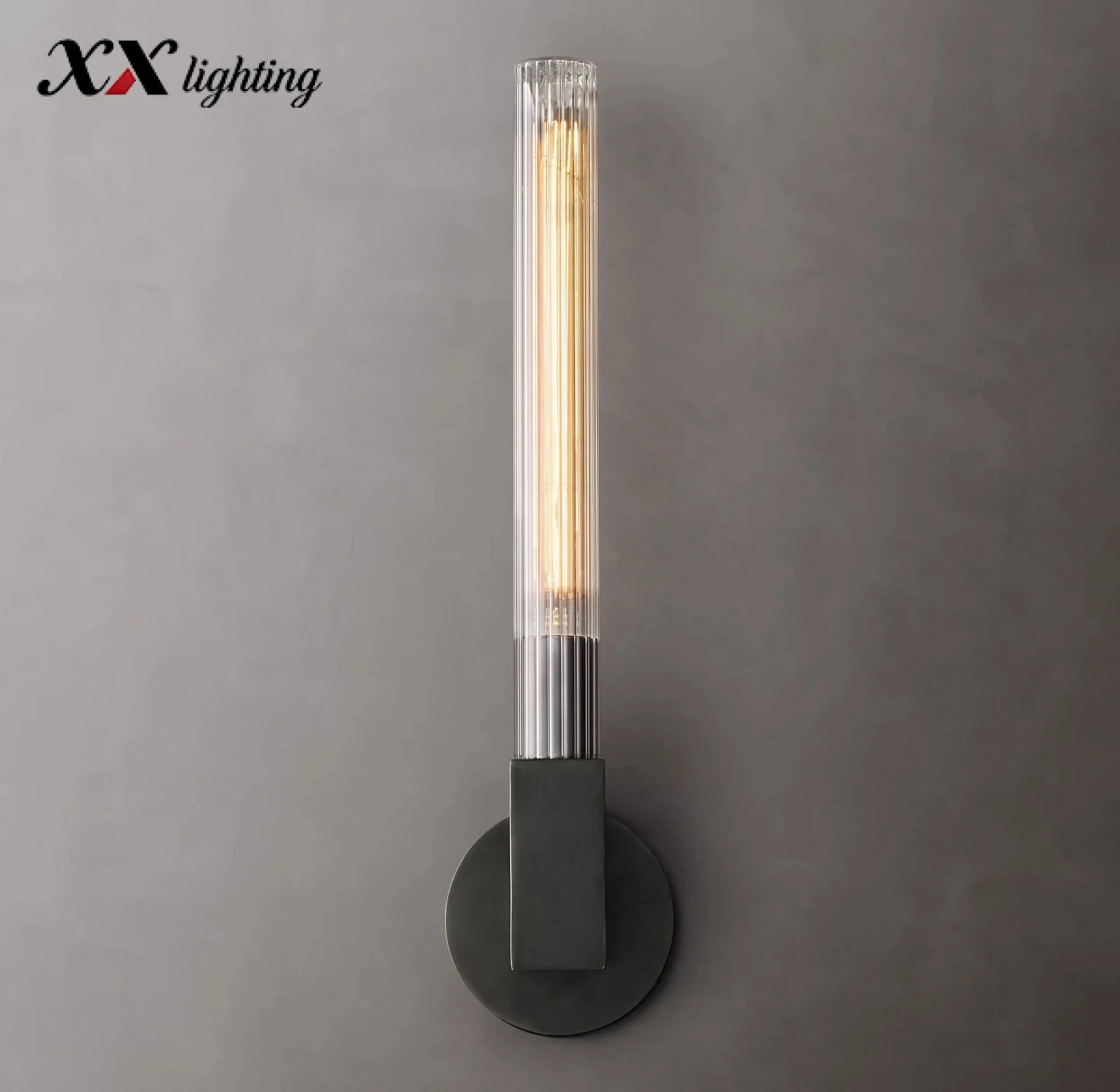 Cannele Outdoor Sconce - 4½″, Polished Nickel