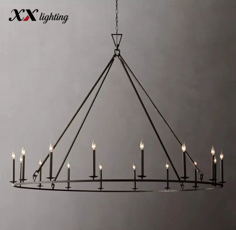 19Th C. English Openwork Round Chandelier 50 inch - 72", Burnished Silver Leaf