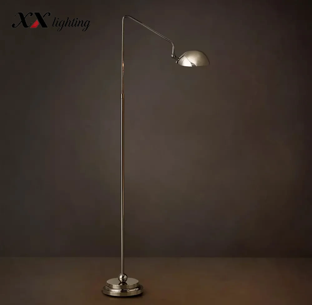 Convessi Floor Lamp - 9½″, Polished Nickel