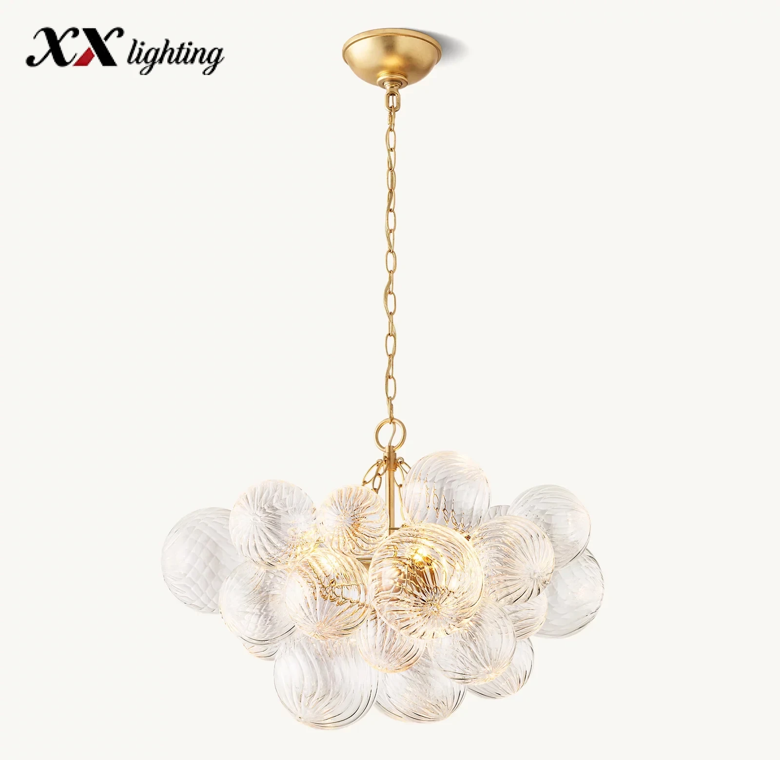 Talia Round Chandelier 24 inch - 24", Plaster
