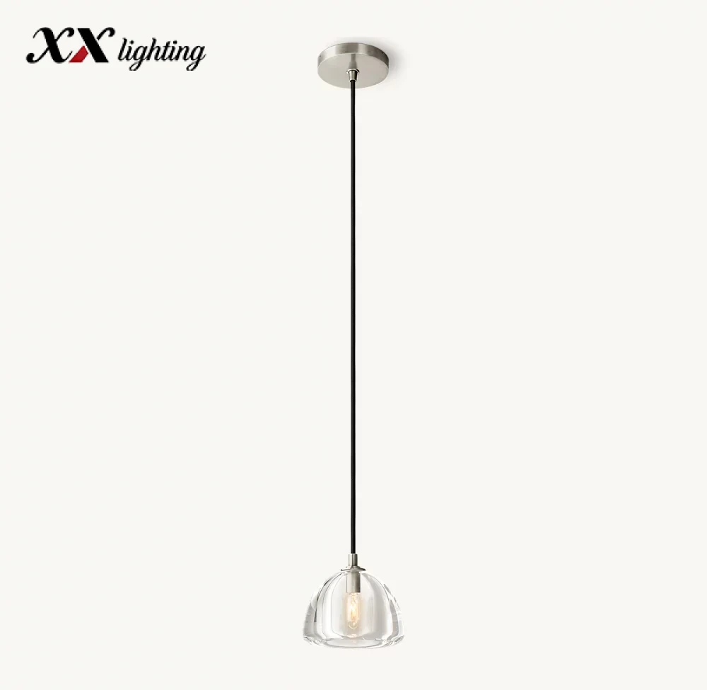 Hemisphere Pendant 7 inch - 7″, Satin Nickel