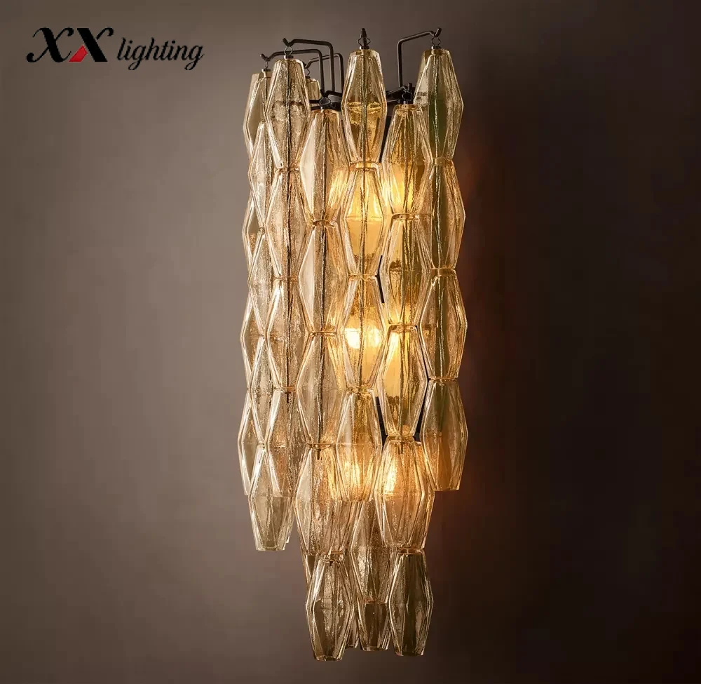 Chiara Clear Glass Grand Sconce 12 inch
