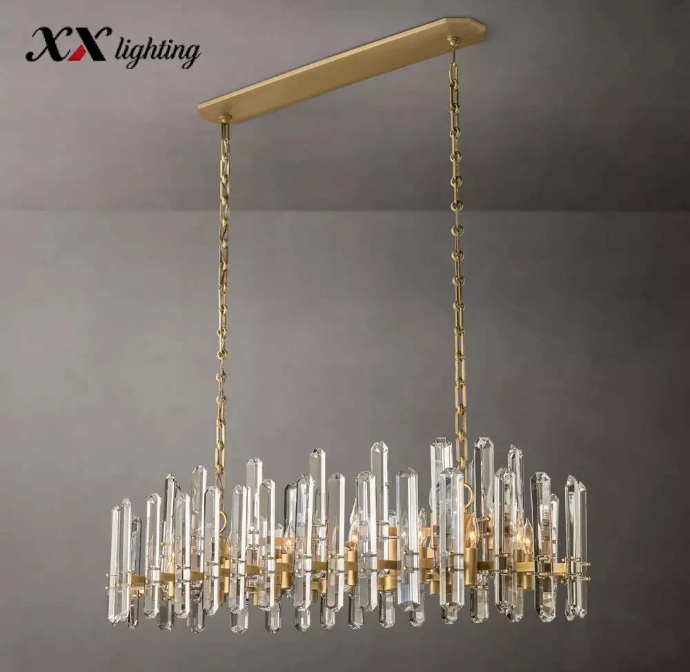 Bonnington Linear Chandelier 54 inch - 54", Polished Nickel