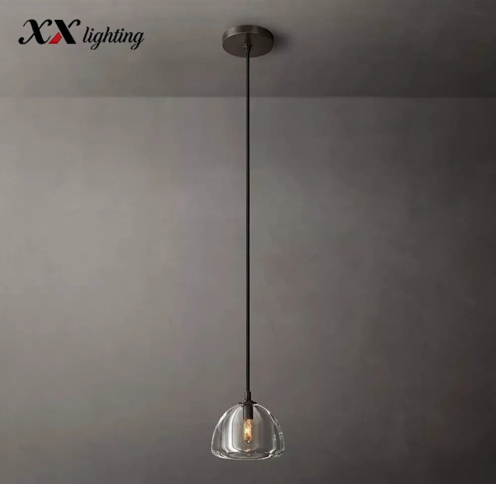 Hemisphere Pendant 7 inch - 7″, Satin Nickel
