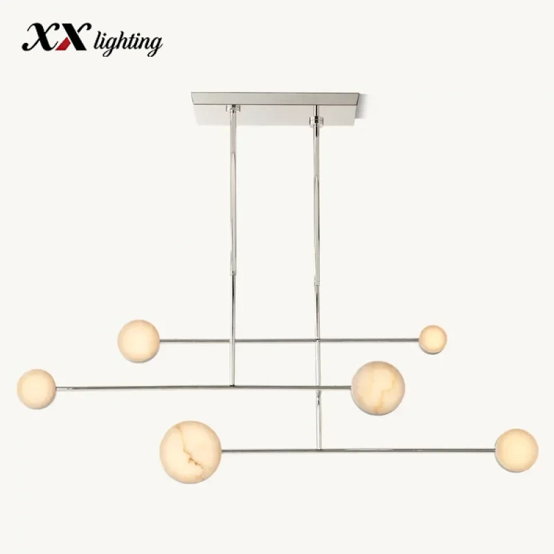 Alexander Linear Chandelier 54 inch - 72″, Polished Nickel
