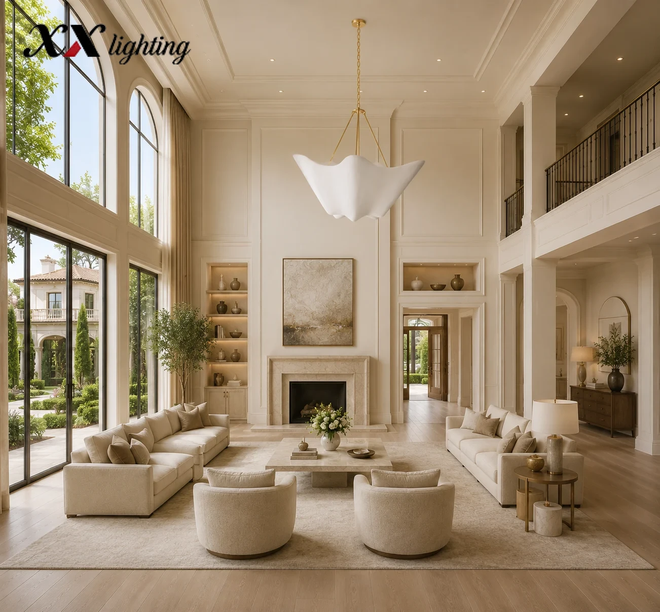 Arceneaux Pendant Light - 36½″, Polished Nickel