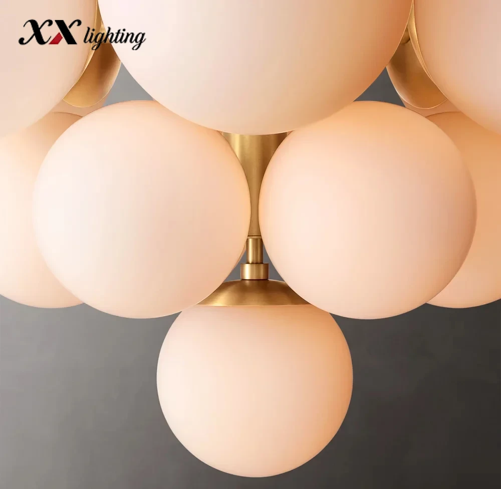 Cirque Cluster Chandelier 27 inch - 27″, Lacquered Burnished Brass