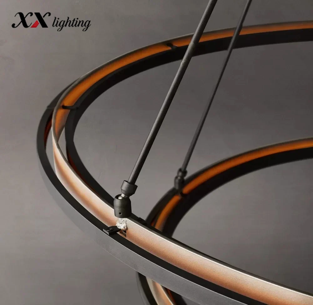 Peralta Two-Tier Round Chandelier 60 inch - 60″, Forged Iron
