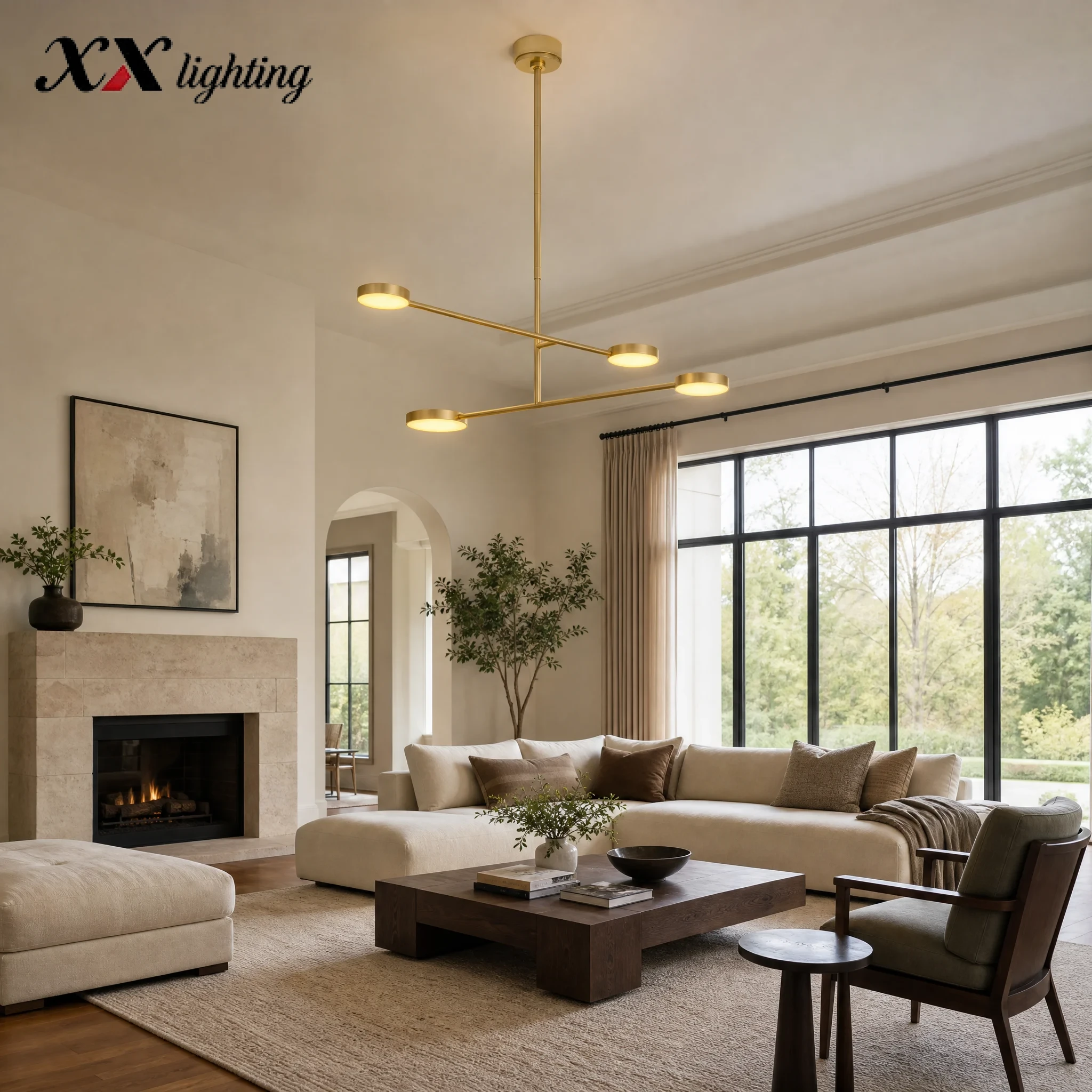 Alexander Mobile Chandelier 36 inch - 36″, Polished Nickel