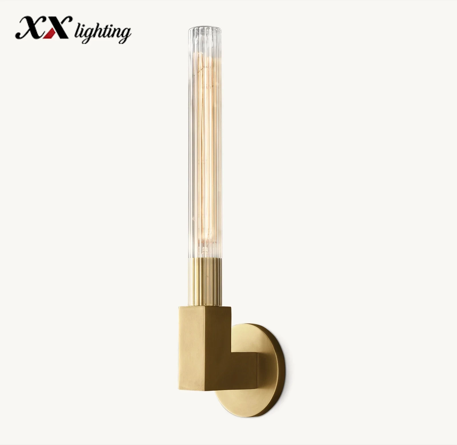 Cannele Outdoor Sconce - 4½″, Polished Nickel