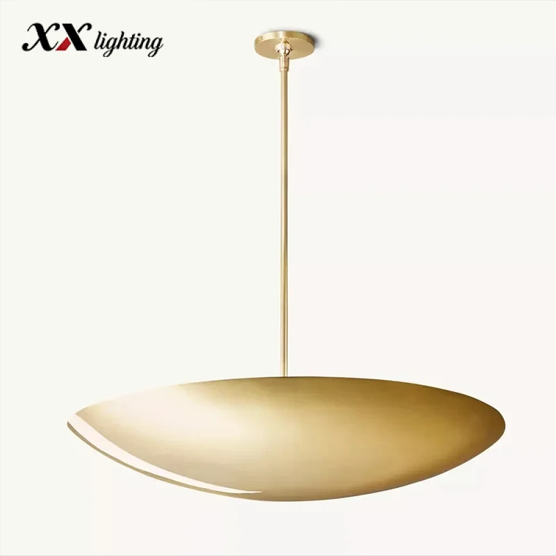 Italian Dish Pendant Light 18 inch - 18″, Polished Nickel