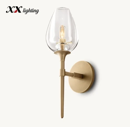 Tulip Single Sconce 5 inch - 5″, Satin Nickel