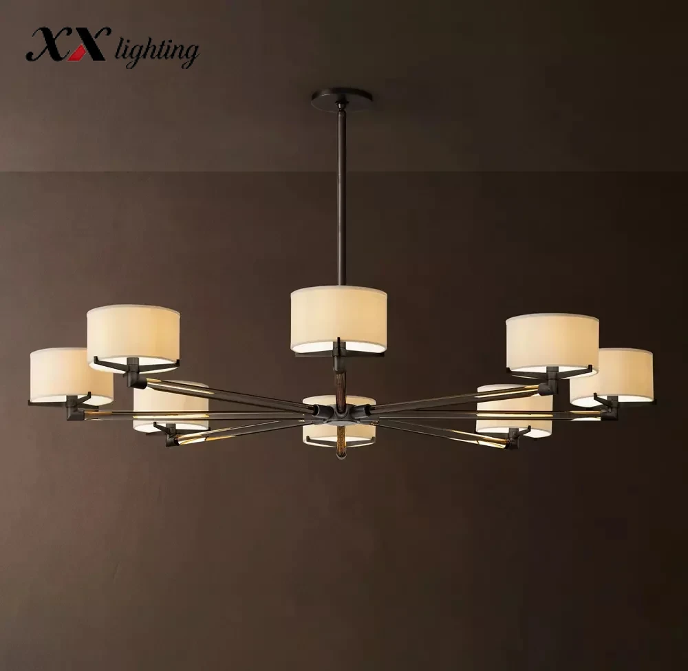 Truman Round Chandelier 36 inch - 60", Polished Nickel