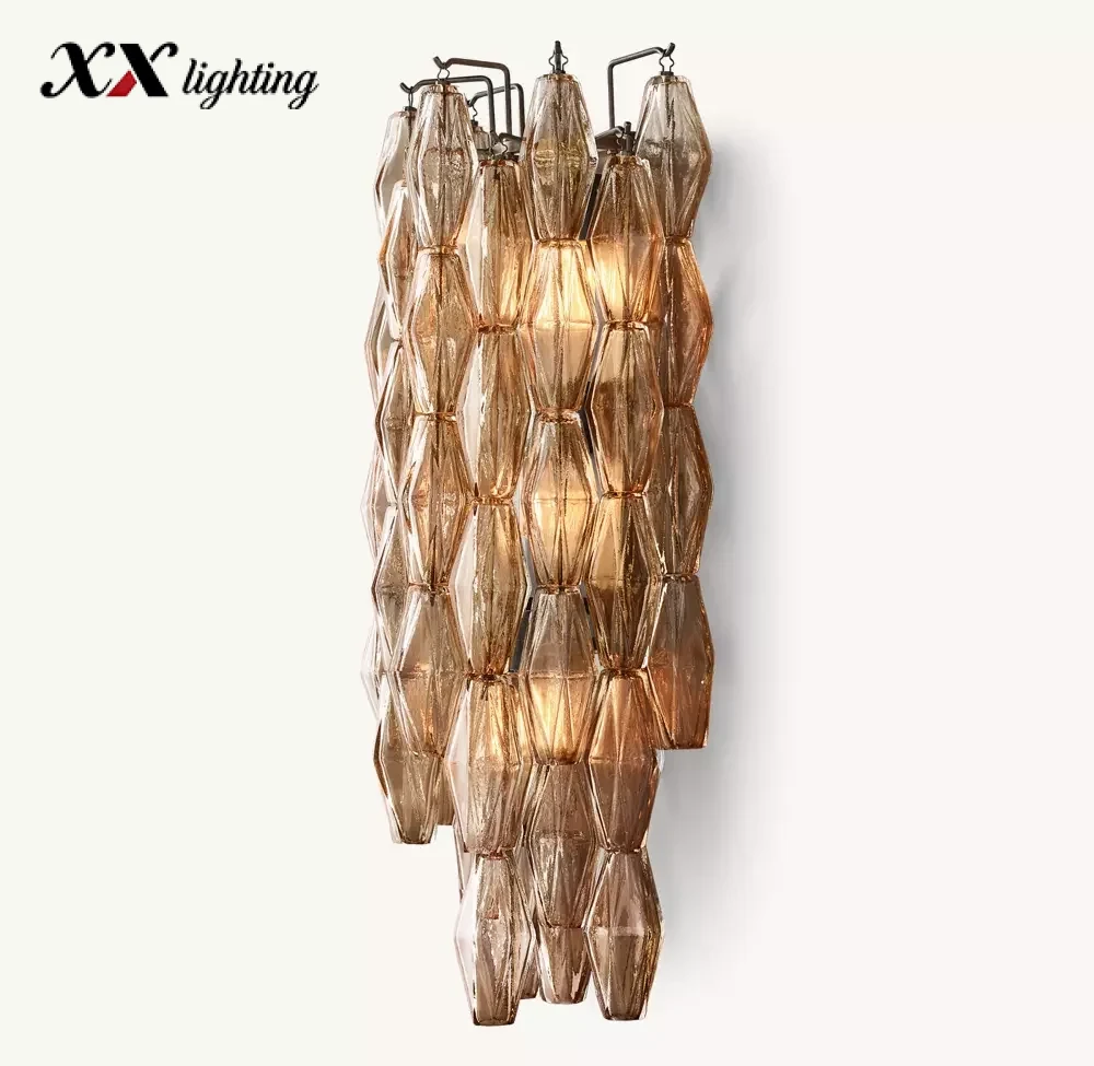 Chiara Clear Glass Grand Sconce 12 inch