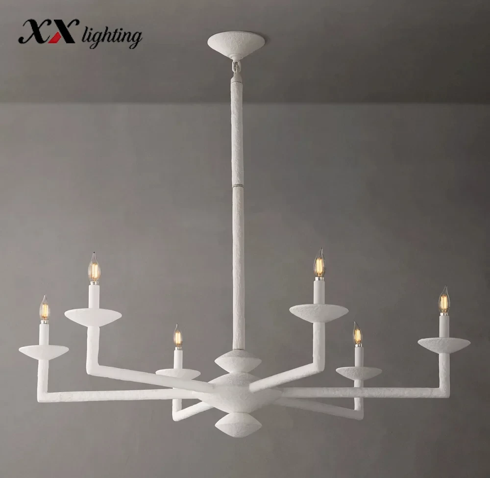 Pesaro Round Chandelier 36 inch - 48", White