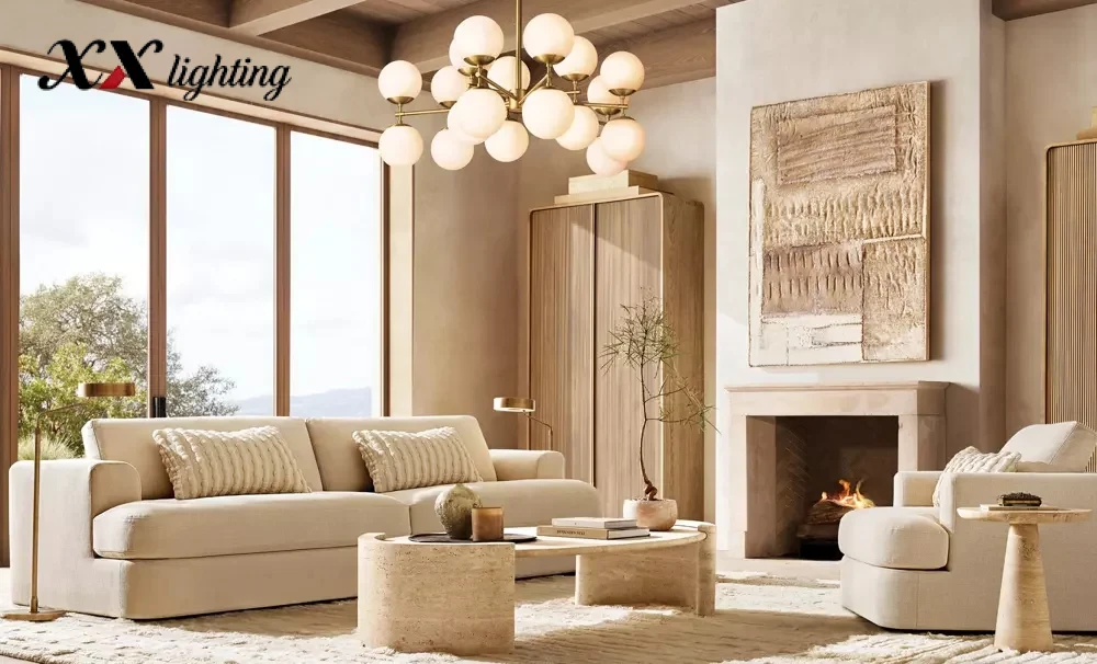 Cirque Linear Chandelier - 51¾″, Lacquered Burnished Brass
