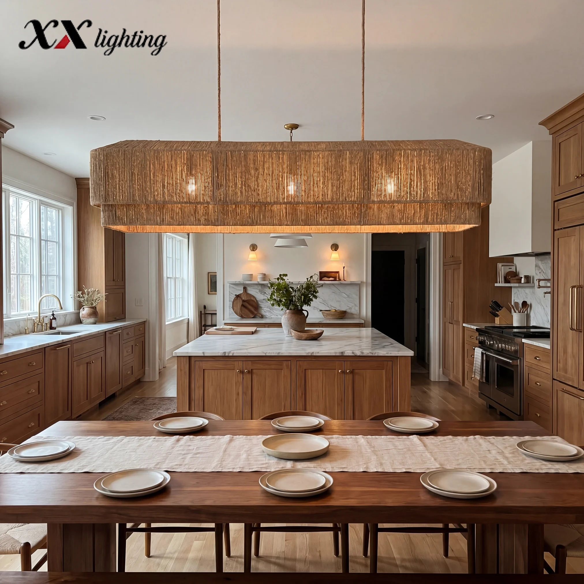 Ceva Rectangular Chandelier 54 inch
