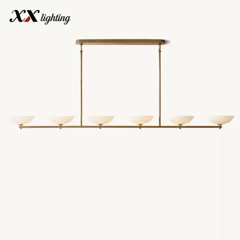 Vernet Linear Chandelier 60 inch - 96", Satin Nickel